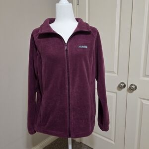 Columbia Women's Benton Springs Full Zip Size 1X (XL) in color Marionberry